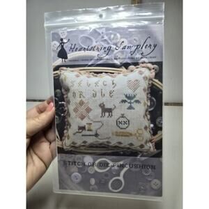 Stitch Or Die Pincushion~Heartstring Samplery Cross Stitch Pattern Chart